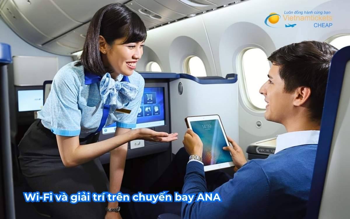 Wi-Fi và giải trí trên chuyến bay ANA