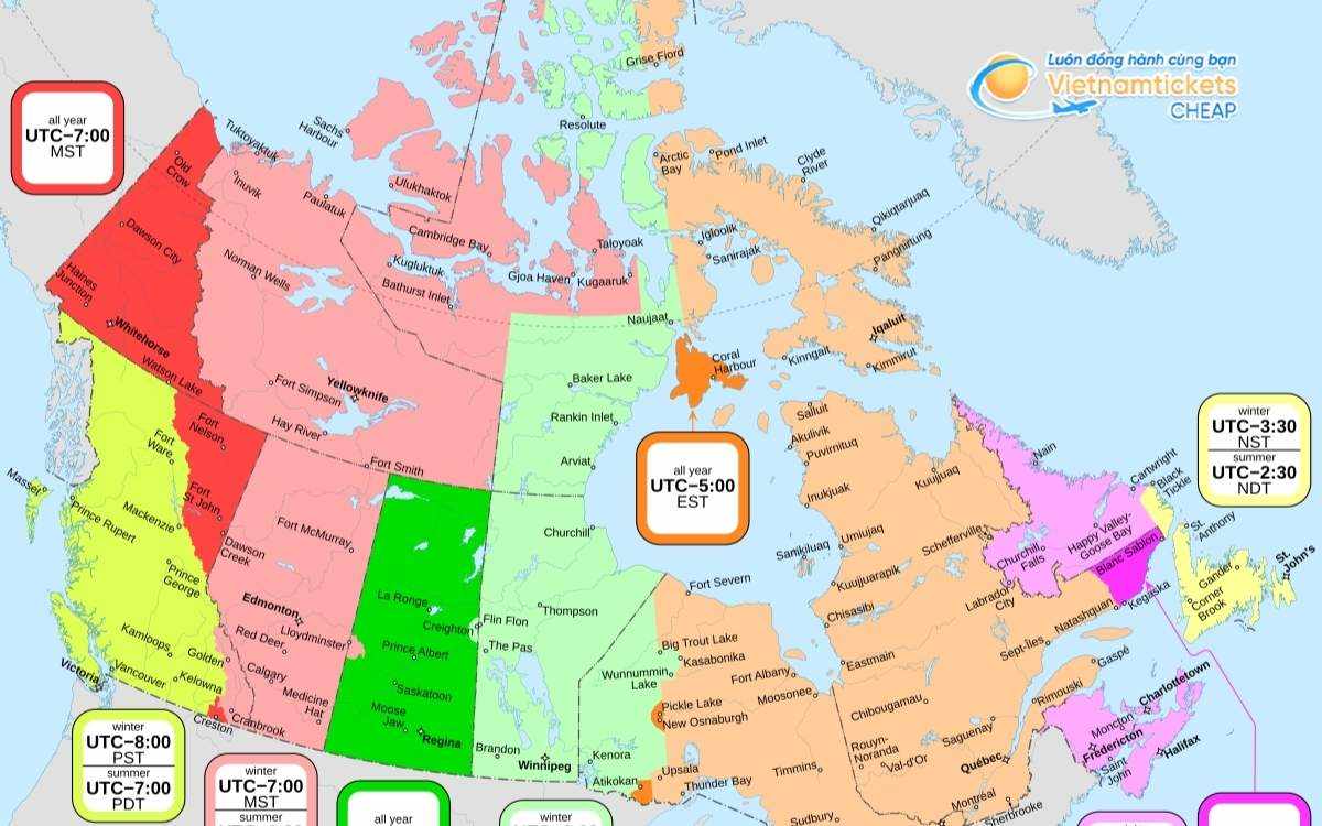 Montreal thuộc múi giờ nào?