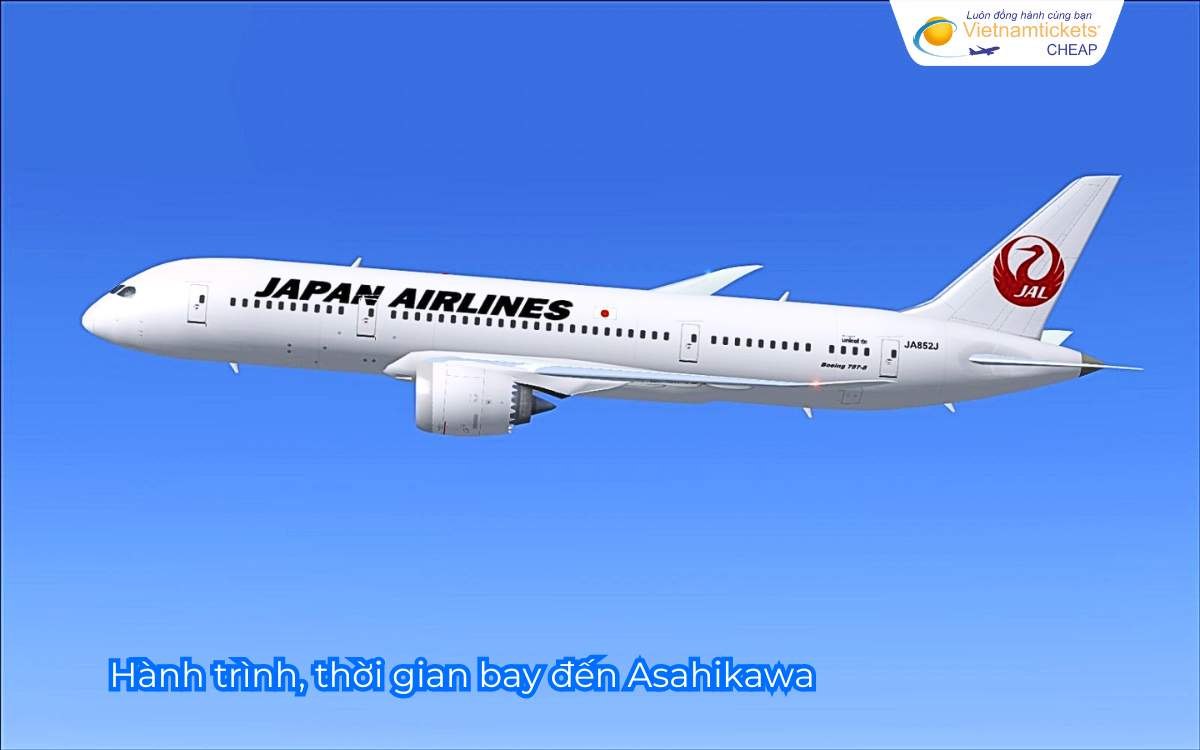 Hành trình, thời gian bay đến Asahikawa