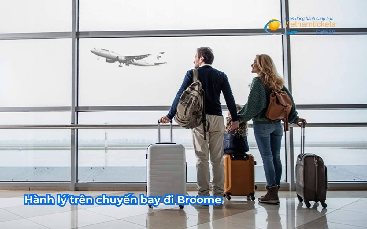 Hành lý trên chuyến bay đi Broome