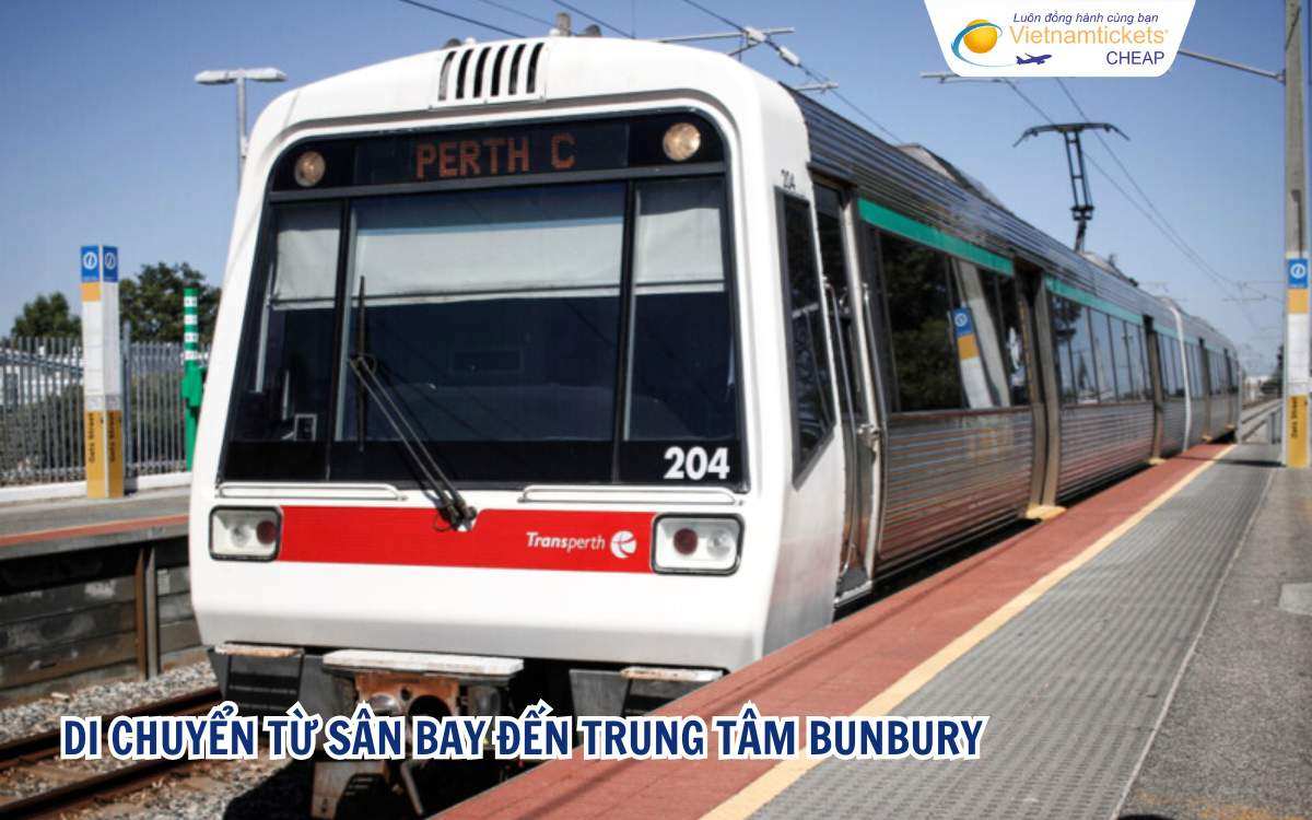 Di chuyển từ sân bay đến trung tâm Bunbury