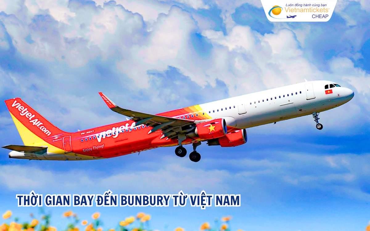 Thời gian bay đến Bunbury từ Việt Nam