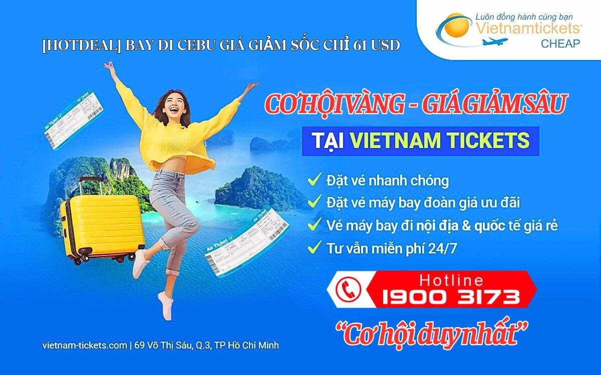 Bay đi Cebu giá giảm sốc