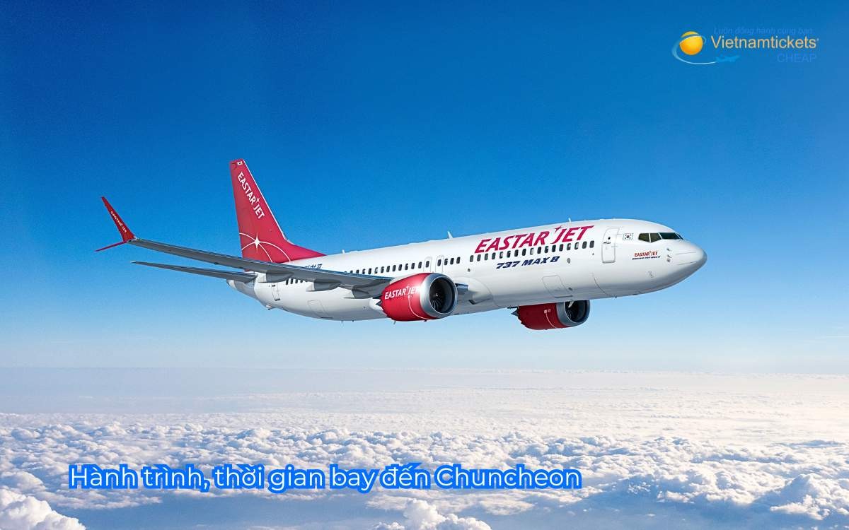 Hành trình, thời gian bay đến Chuncheon