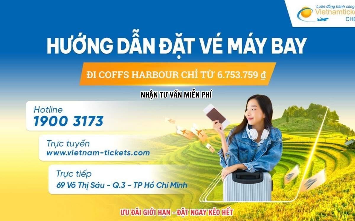 Địa chỉ đặt vé máy bay đi Coffs Harbour uy tín
