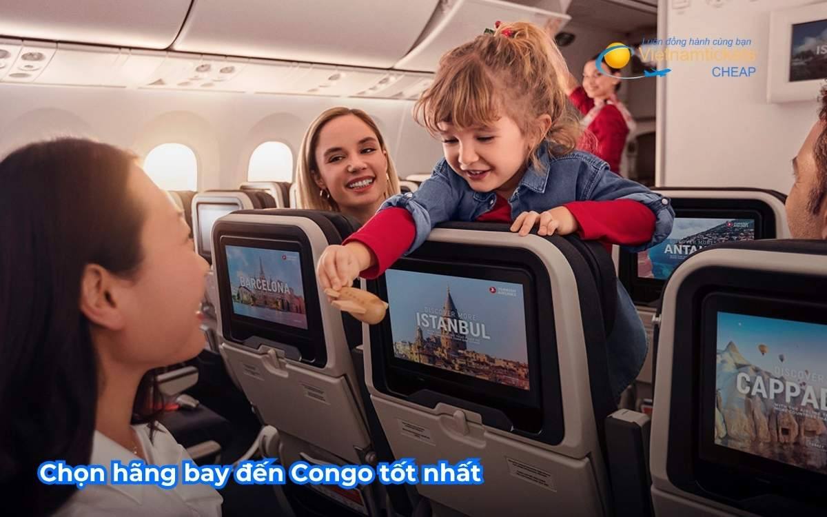 Chọn hãng bay đến Congo tốt nhất