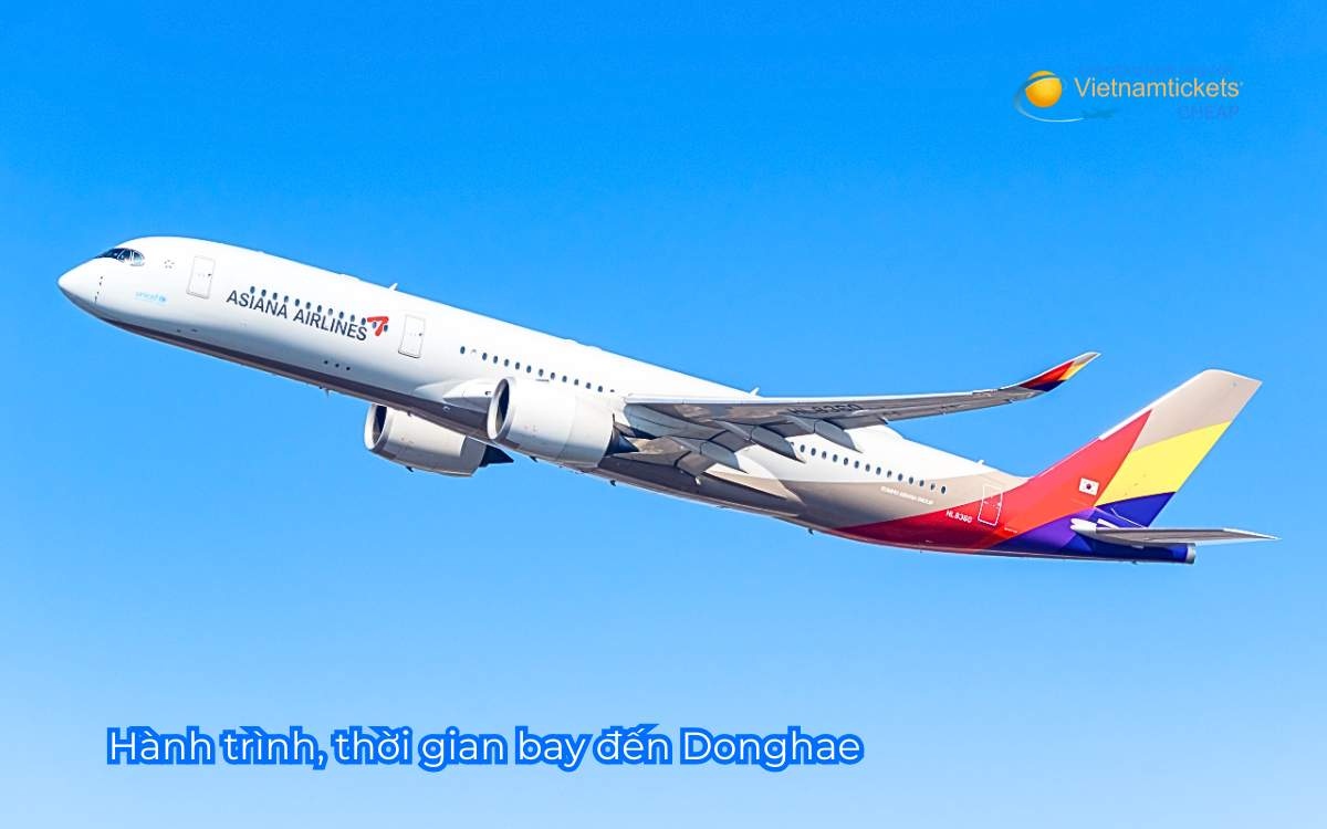 Hành trình, thời gian bay đến Donghae