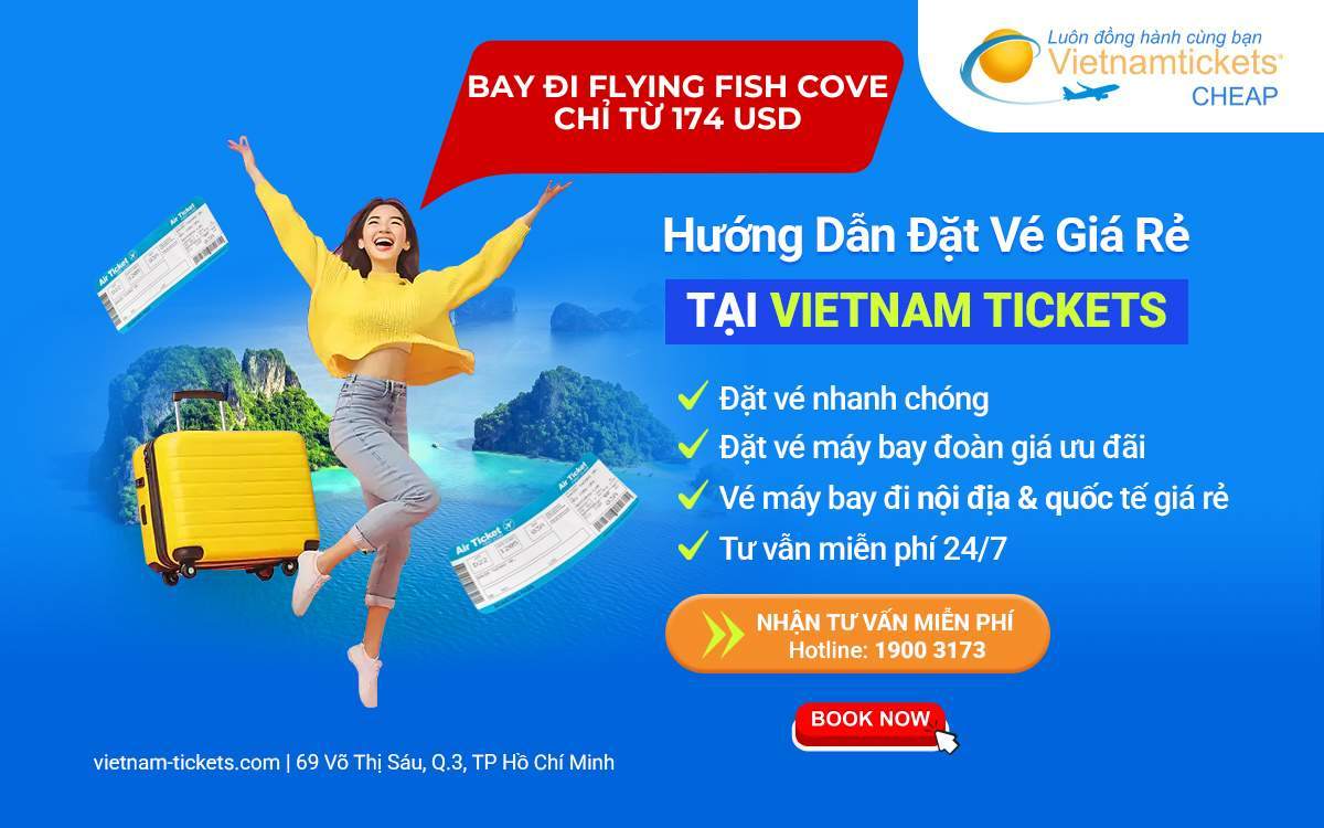 Ưu đãi chuyến bay đi Flying Fish Cove chỉ từ 174 USD