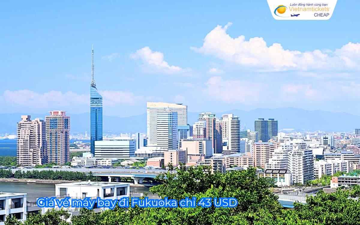 Giá vé máy bay đi Fukuoka chỉ 43 USD