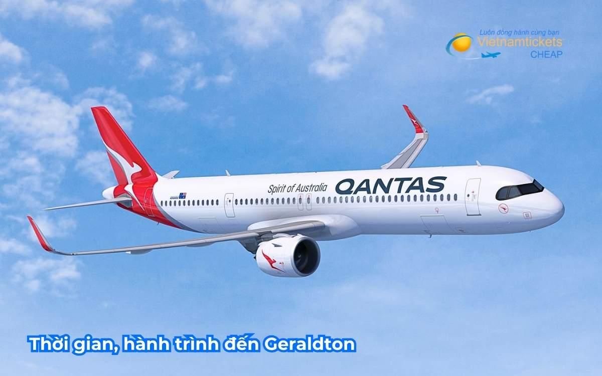 Thời gian, hành trình đến Geraldton 