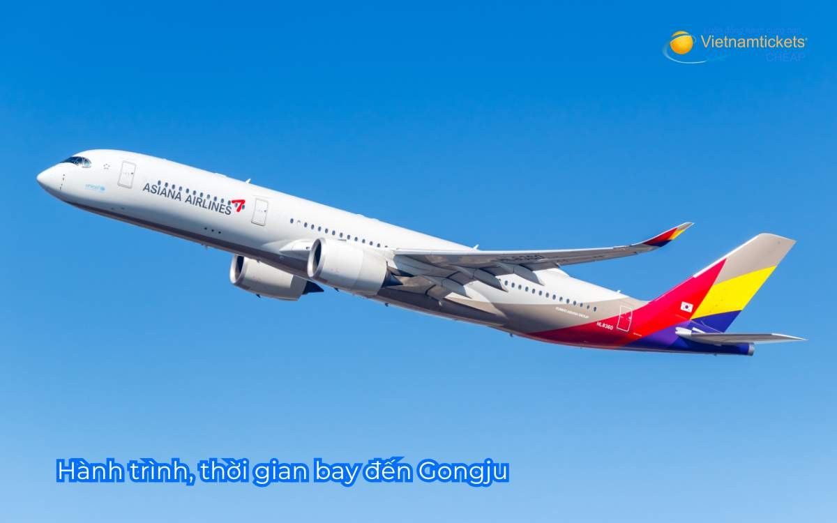 Hành trình, thời gian bay đến Gongju