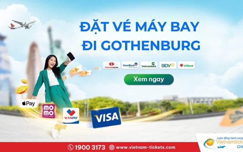 Đặt vé máy bay đi Gothenburg giá tốt