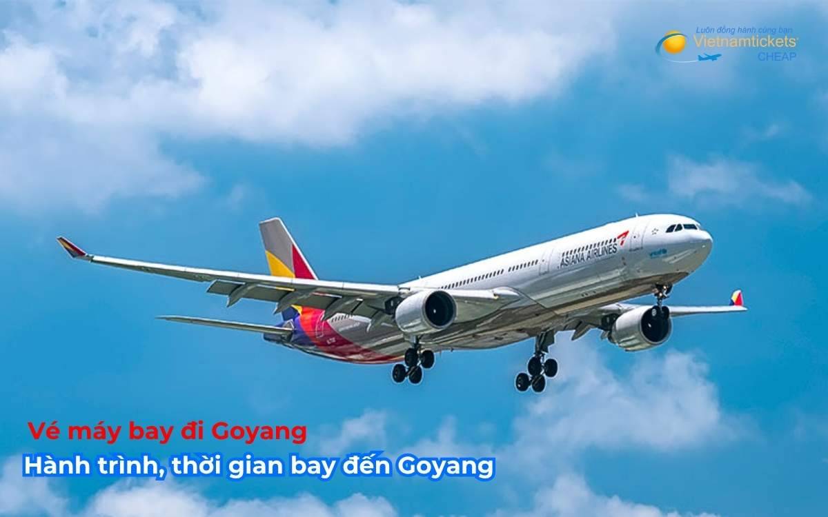 Hành trình, thời gian bay đến Goyang 