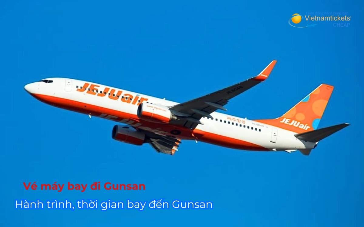 Hành trình, thời gian bay đến Gunsan