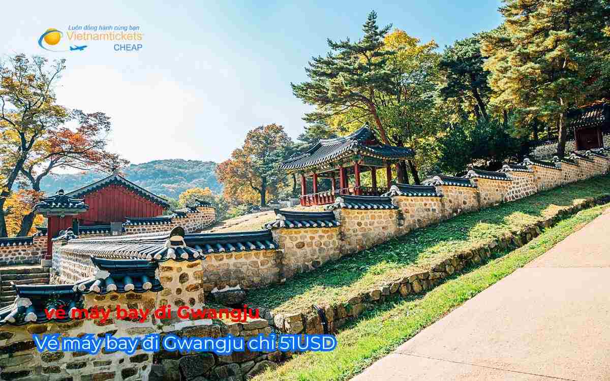 Vé máy bay đi Gwangju chỉ 51USD