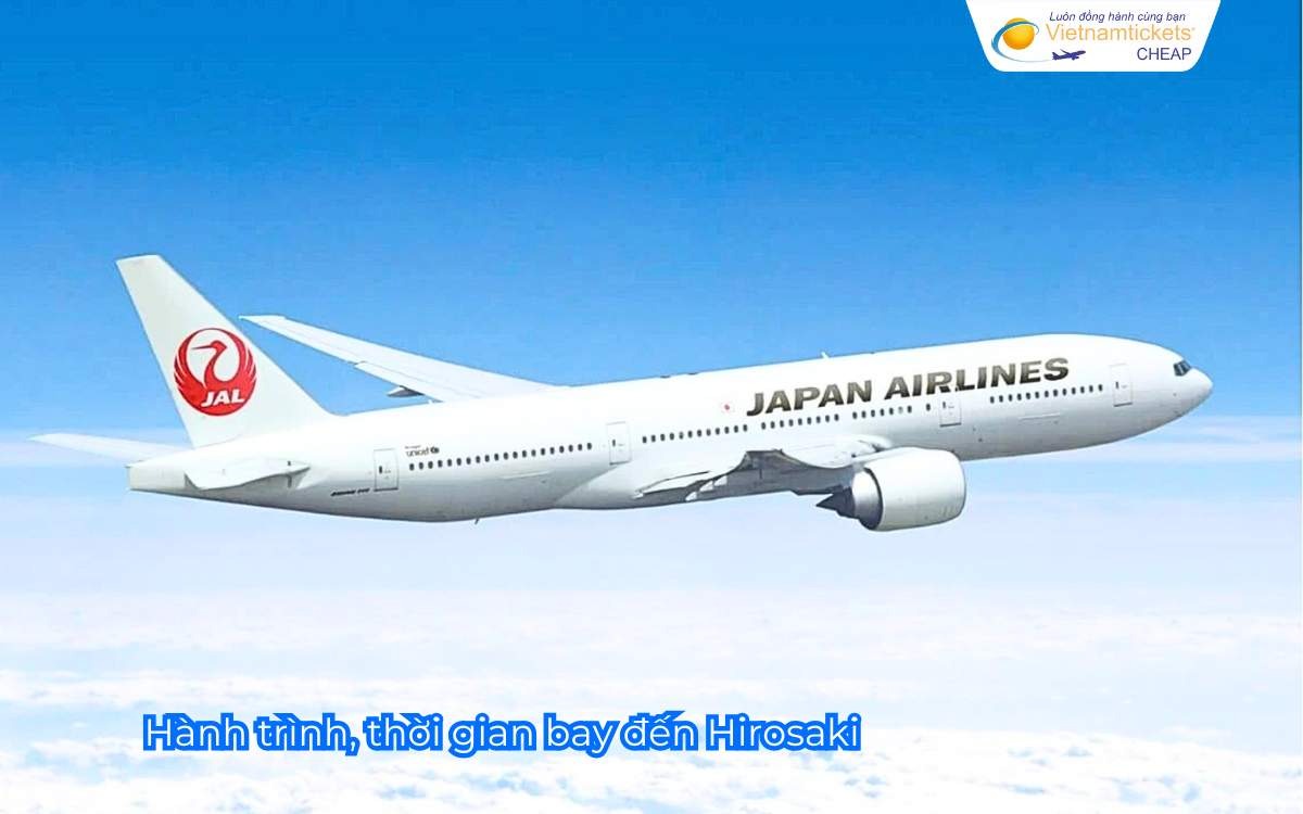 Hành trình, thời gian bay đến Hirosaki