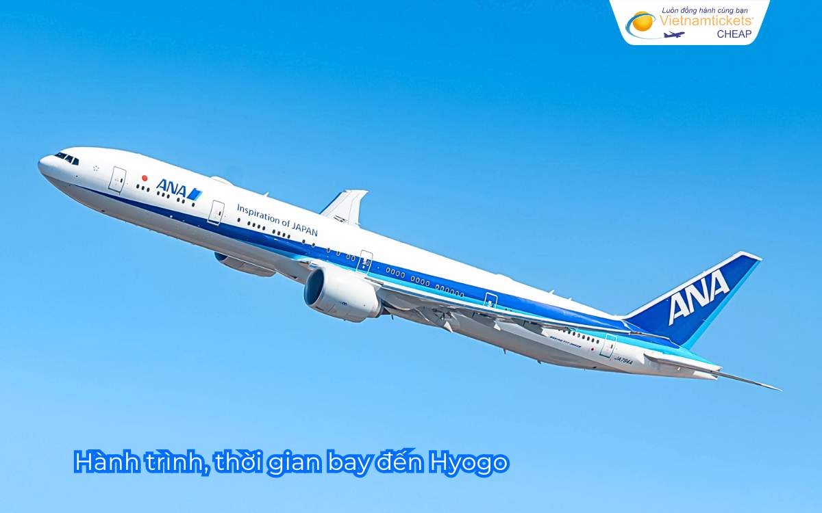 Hành trình, thời gian bay đến Hyogo