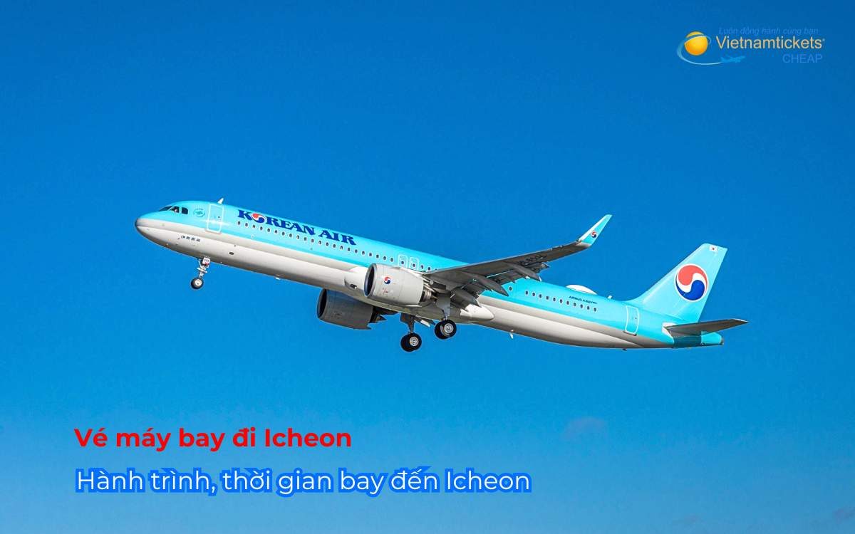 H&agrave;nh tr&igrave;nh, thời gian bay đến Icheon
