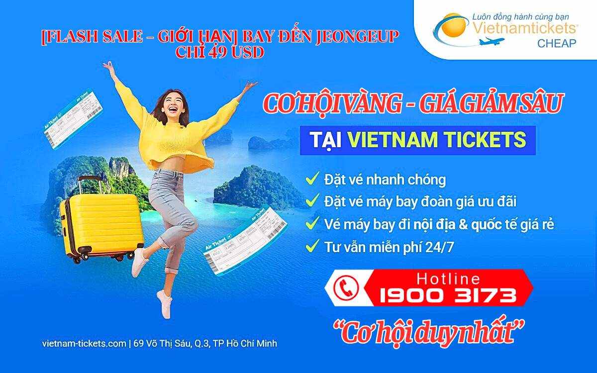 Bay đến Jeongeup chỉ 49 USD