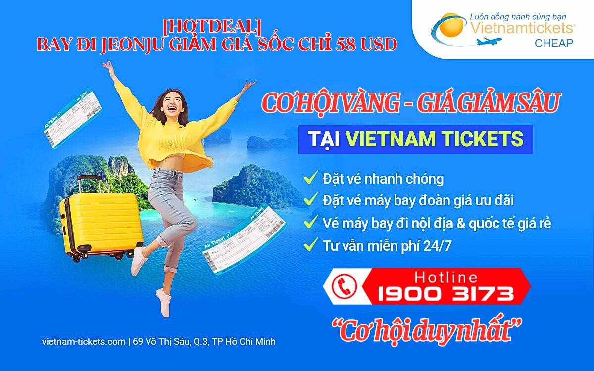 Bay đi Jeonju giảm gi&aacute; sốc chỉ 58 USD