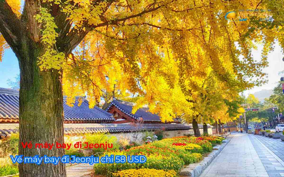 V&eacute; m&aacute;y bay đi Jeonju chỉ 58 USD 