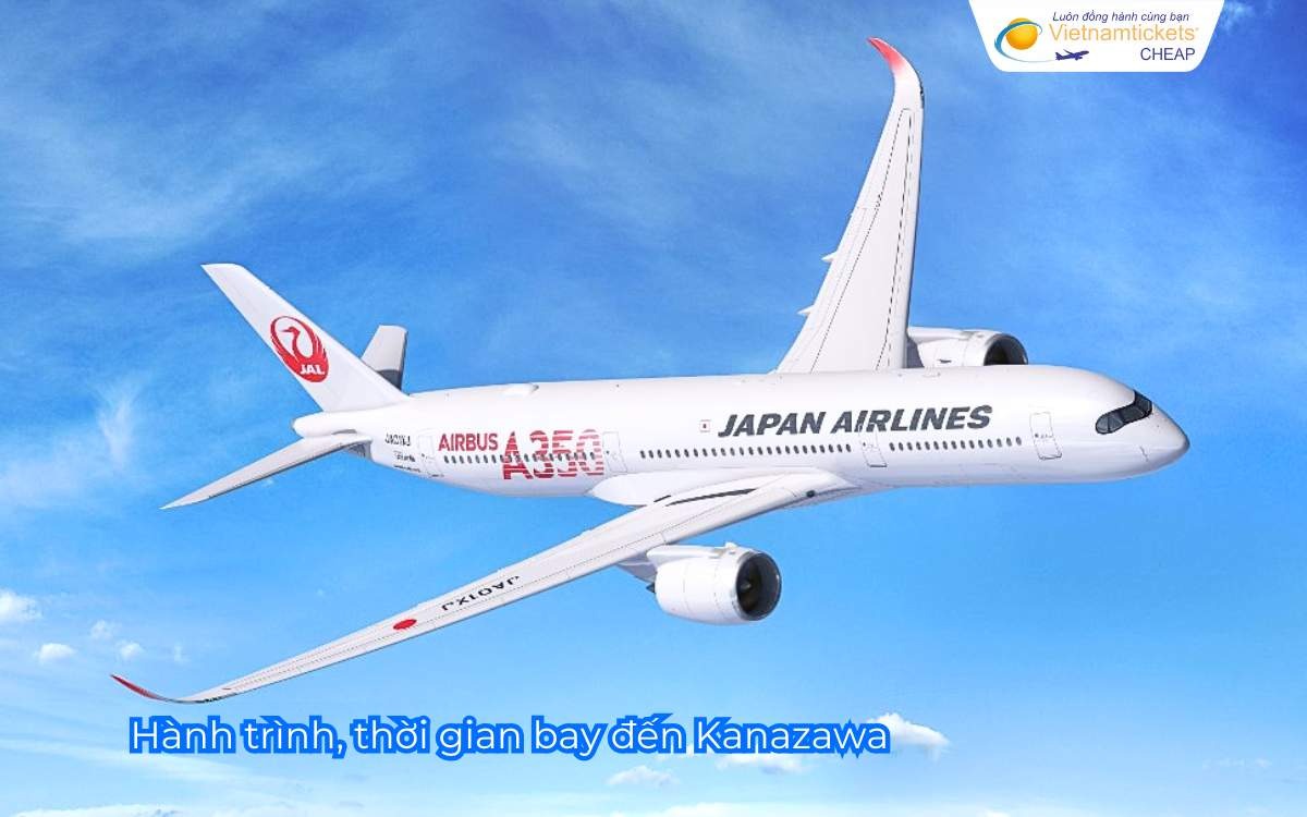Hành trình, thời gian bay đến Kanazawa