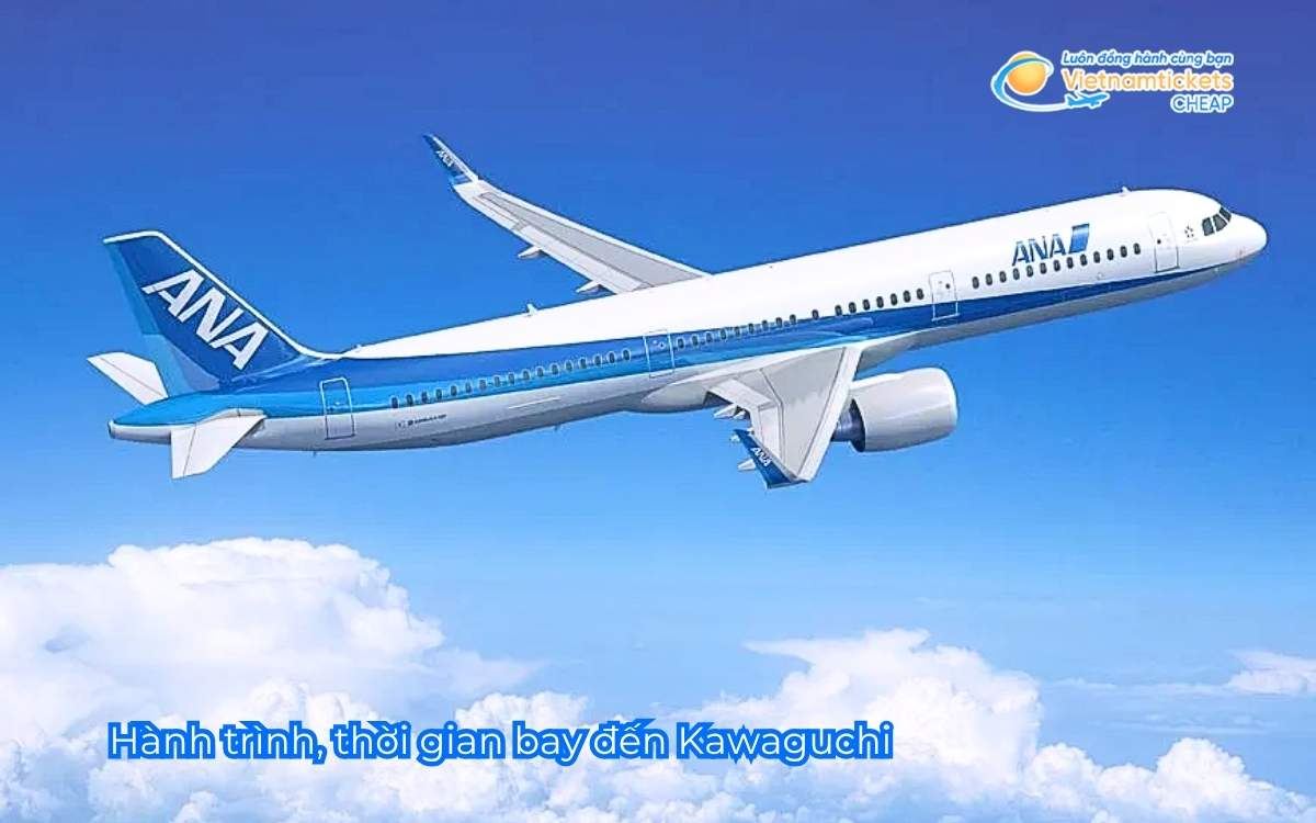 H&agrave;nh tr&igrave;nh, thời gian bay đến Kawaguchi