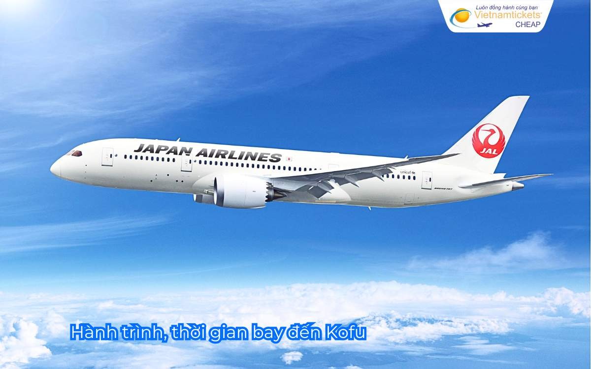 Hành trình, thời gian bay đến Kofu