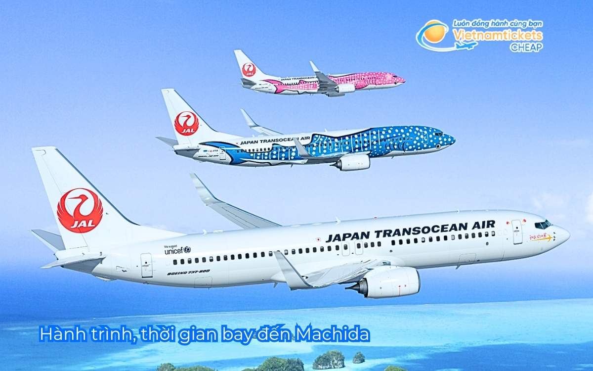 Hành trình, thời gian bay đến Machida
