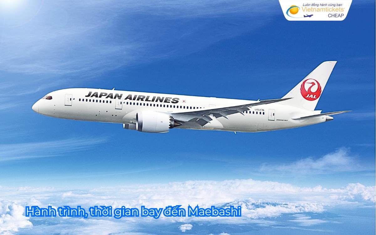 Hành trình, thời gian bay đến Maebashi