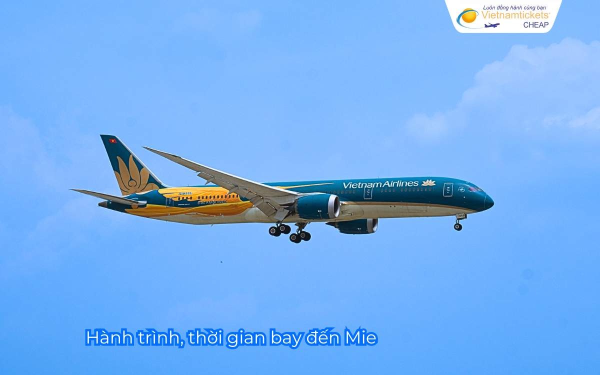 Hành trình, thời gian bay đến Mie