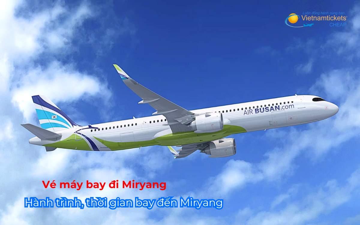 Hành trình, thời gian bay đến Miryang
