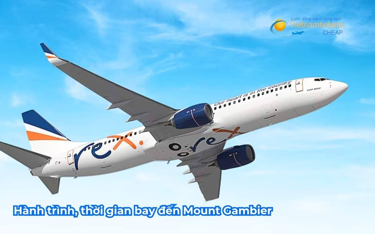 Hành trình, thời gian bay đến Mount Gambier