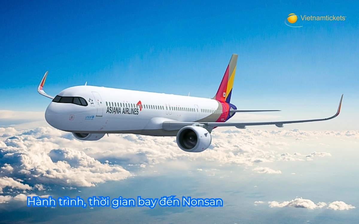 Hành trình, thời gian bay đến Nonsan