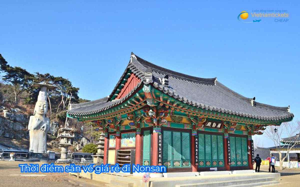 Thời điểm săn vé giá rẻ đi Nonsan