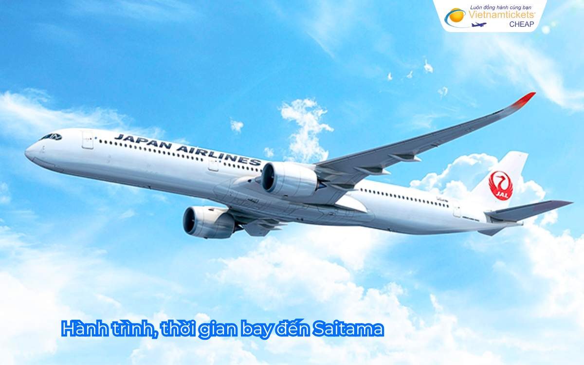 Hành trình, thời gian bay đến Saitama