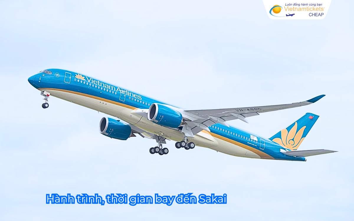 Hành trình, thời gian bay đến Sakai