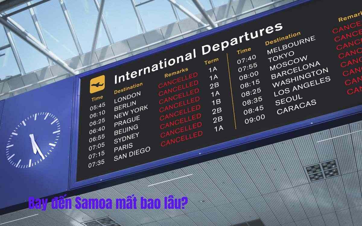 Bay đến Samoa mất bao lâu?