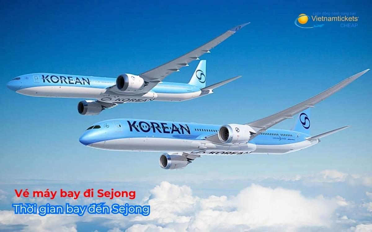 Thời gian bay đến Sejong