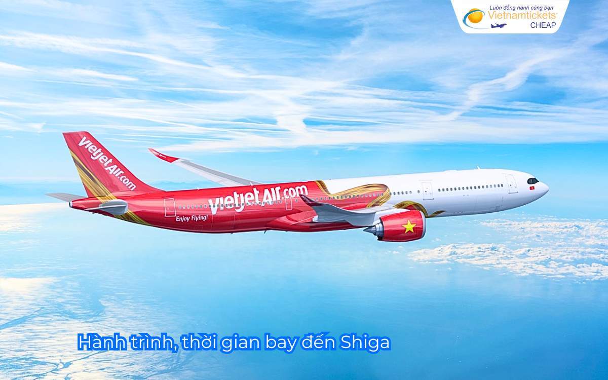 Hành trình, thời gian bay đến Shiga