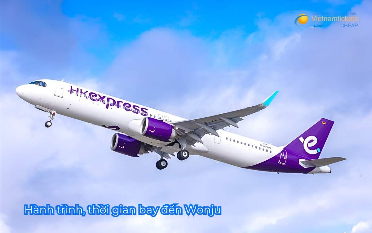 Hành trình, thời gian bay đến Wonju