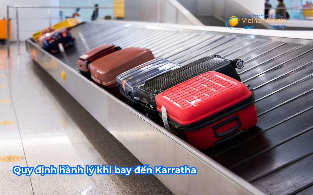 Quy định hành lý khi bay đến Karratha