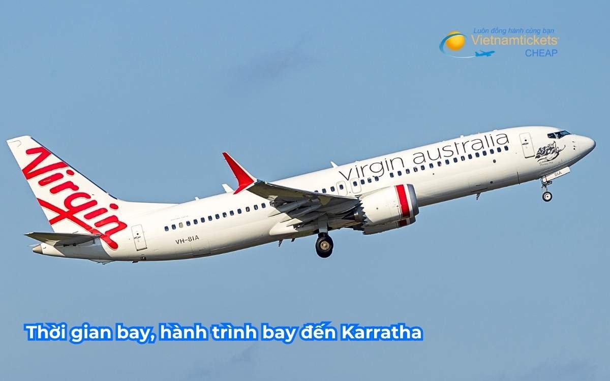 Thời gian bay, hành trình bay đến Karratha 