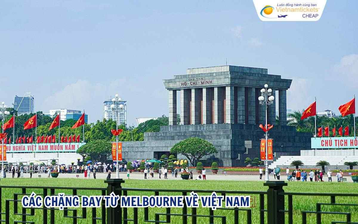Các chặng bay từ Melbourne về Việt Nam