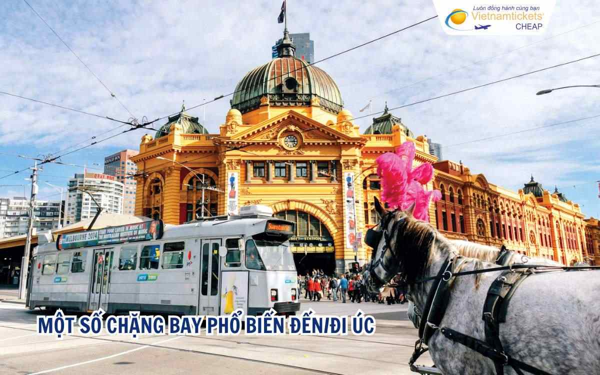 Một số chặng bay phổ biến đến và đi Úc