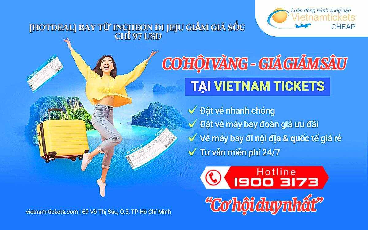 Bay từ Incheon đi Jeju giảm giá sốc 