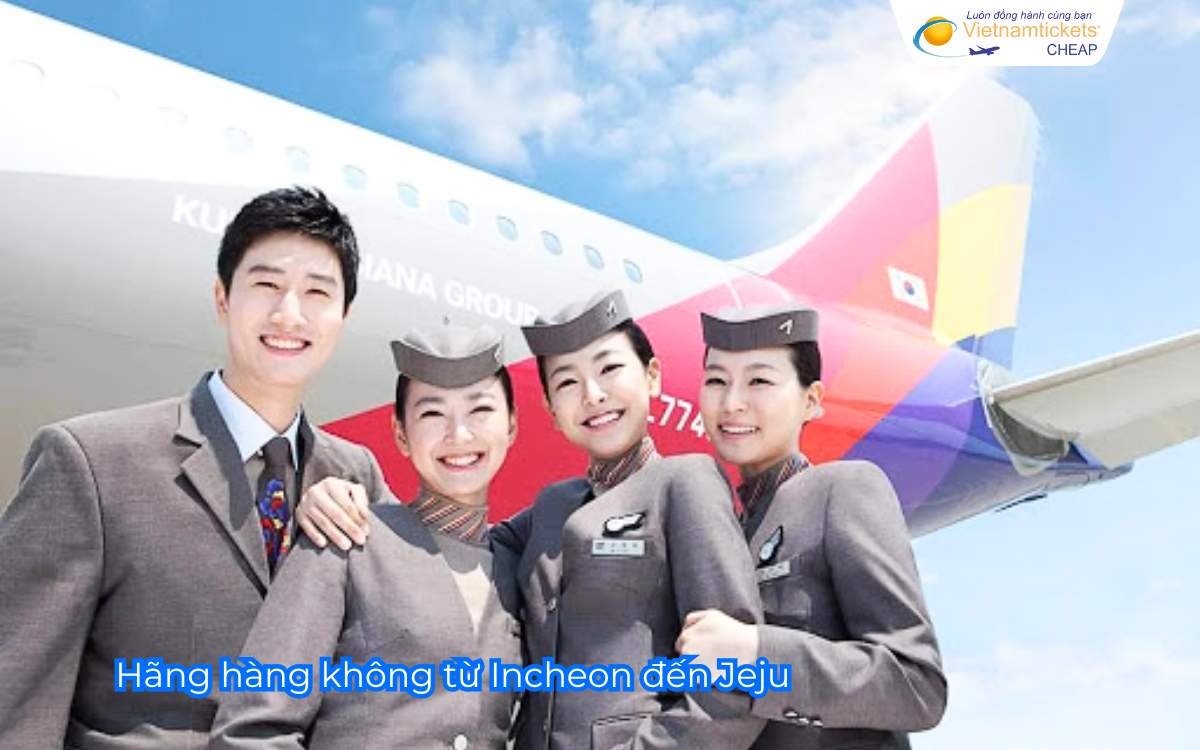 Hãng hàng không từ Incheon đến Jeju