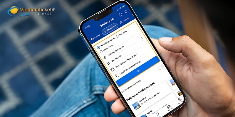 App đặt vé quốc tế Booking