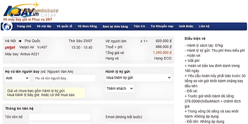 Ứng dụng đặt vé quốc tế Abay