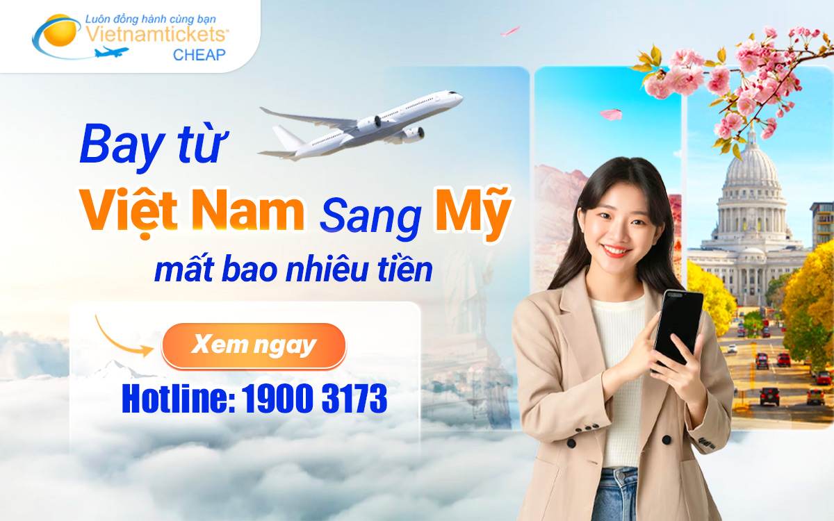 Bay từ Việt Nam sang Mỹ mất bao nhiêu tiền? Cập nhật 2025